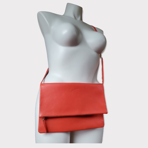 Everlane Handbags - Coral Red Everlane Foldover Crossbody